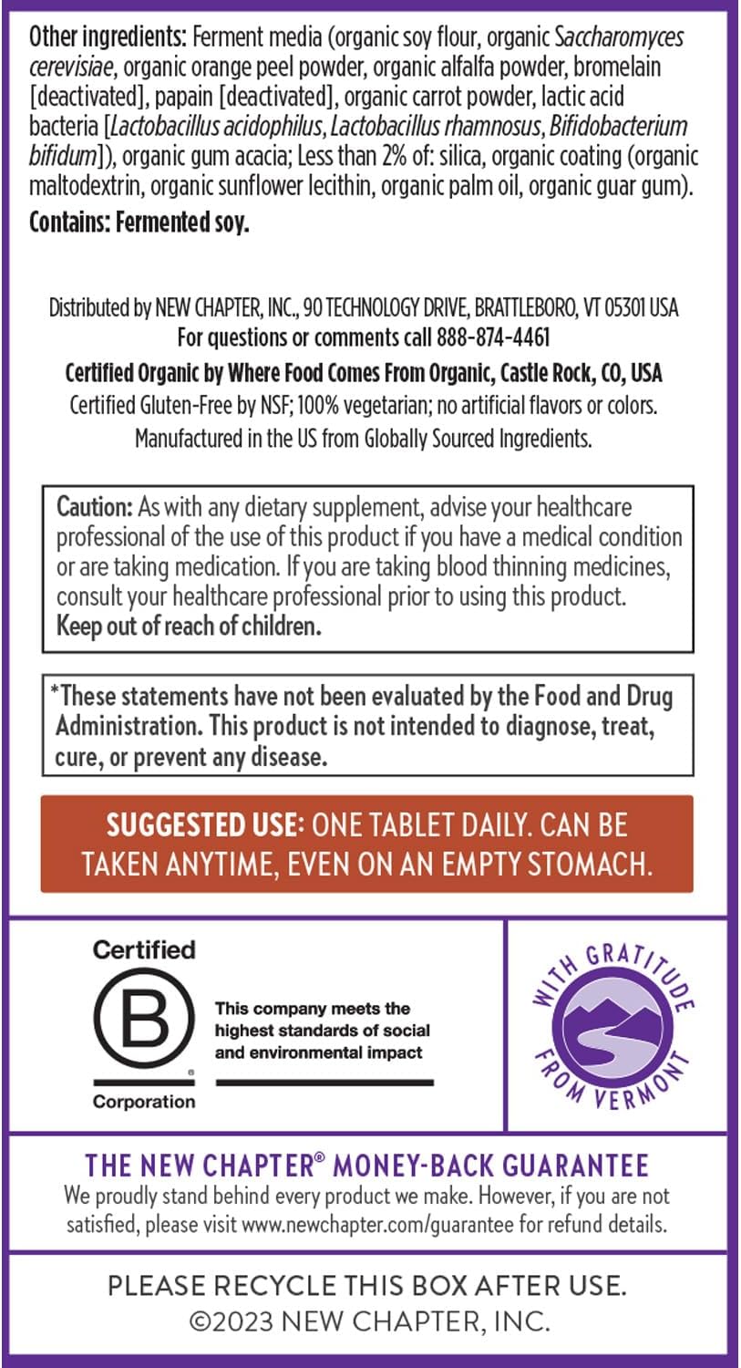 Organic Men's Multivitamin with Immune, Stress, Heart, and Energy Support - Every Man's One Daily - 96 ct