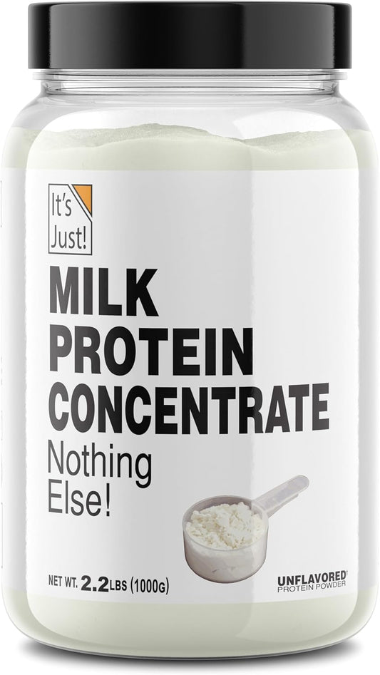Organic Milk Protein Powder with 80% Casein and 20% Whey - Hormone Free, No Sugar Added (2.2lb, Unflavored)