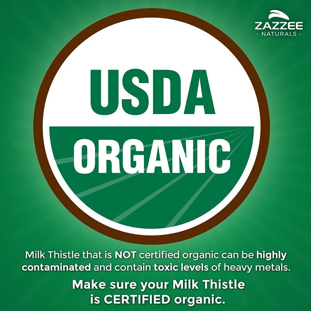 Organic Milk Thistle Extract Capsules with 8-in-1 Immune Support Formula