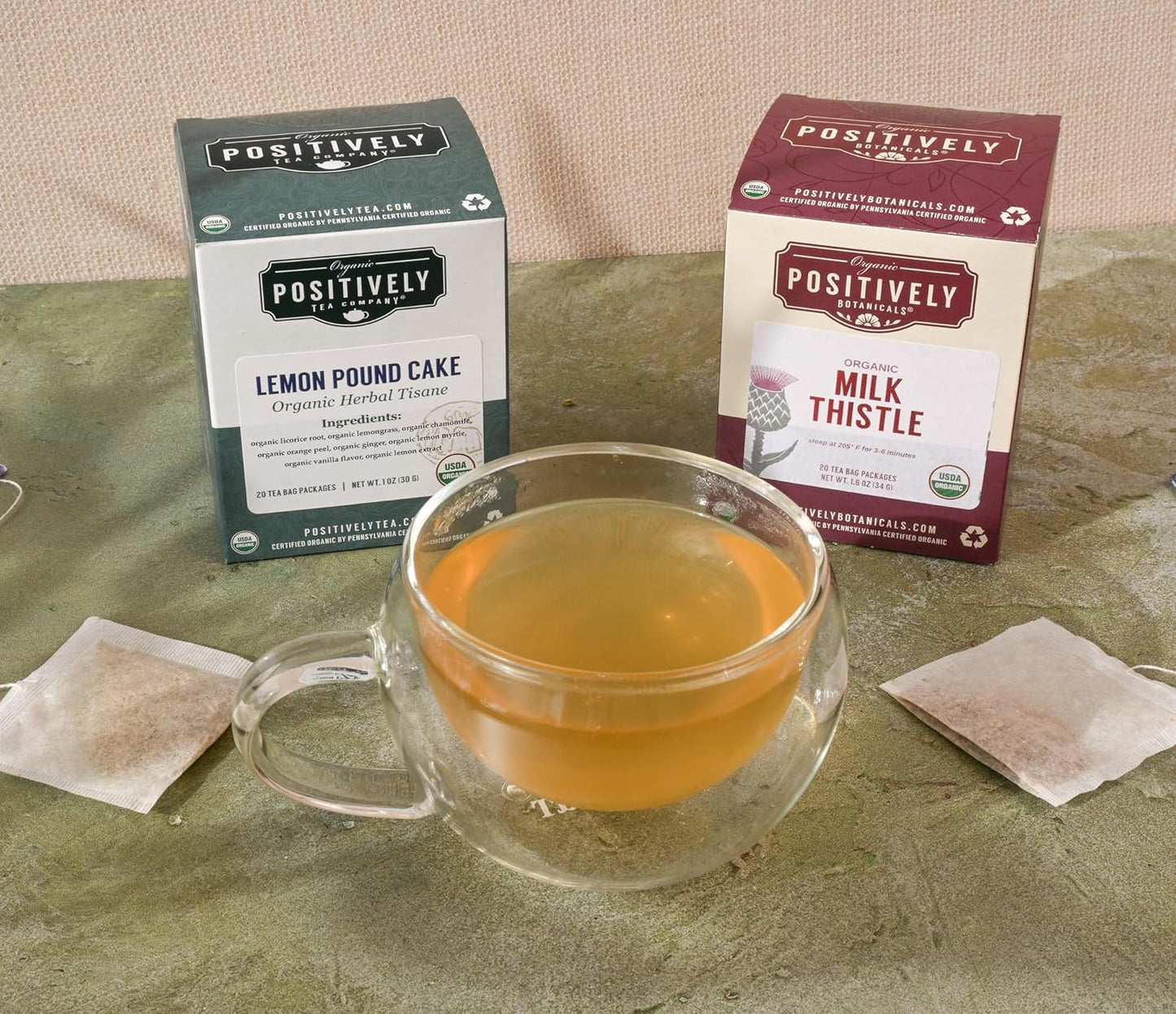 Organic Milk Thistle Herbal Tea Bags - 20 Count by Positively Botanicals Company