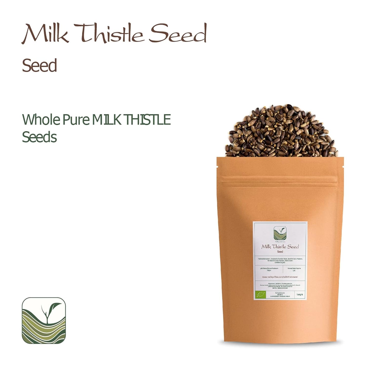 Organic Milk Thistle Seed Tea - Liver Detox Support - Silybum Marianum Herbal Tea Blend - Valley of Tea Milk Thistle