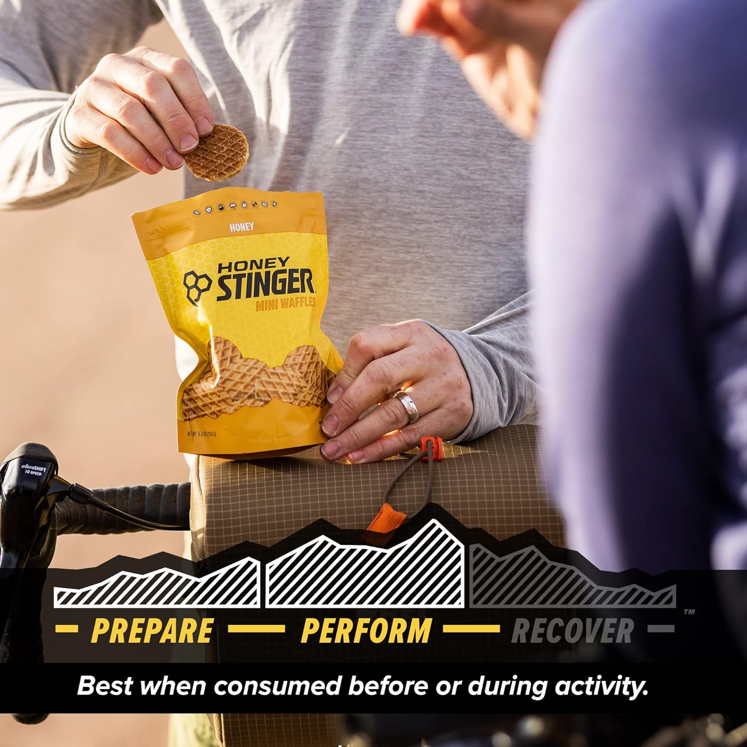 Organic Mini Honey Waffles for Energy & Performance | Sports Nutrition for Exercise | Pre & Post Workout Fuel | 5 Bags, 26.5 oz