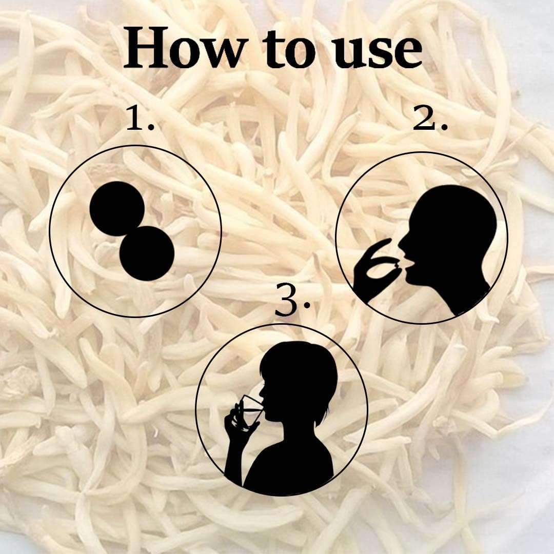 Organic Mini Safed Musli Tablets - 90 Tablets, 1000mg - Pure Herb, No Chemicals - Gluten-Free - 45 Day Supply - by mi Nature