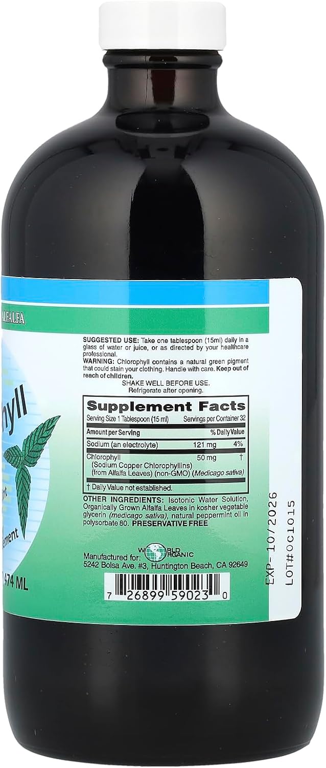 Organic Mint Chlorophyll Drops - 50MG World's Best Quality