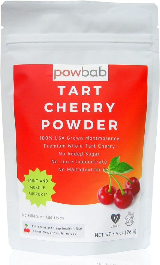 Organic Montmorency Tart Cherry Powder - 100% USA Grown Ground Bits for Sleep and Joint Health (3.4 oz)