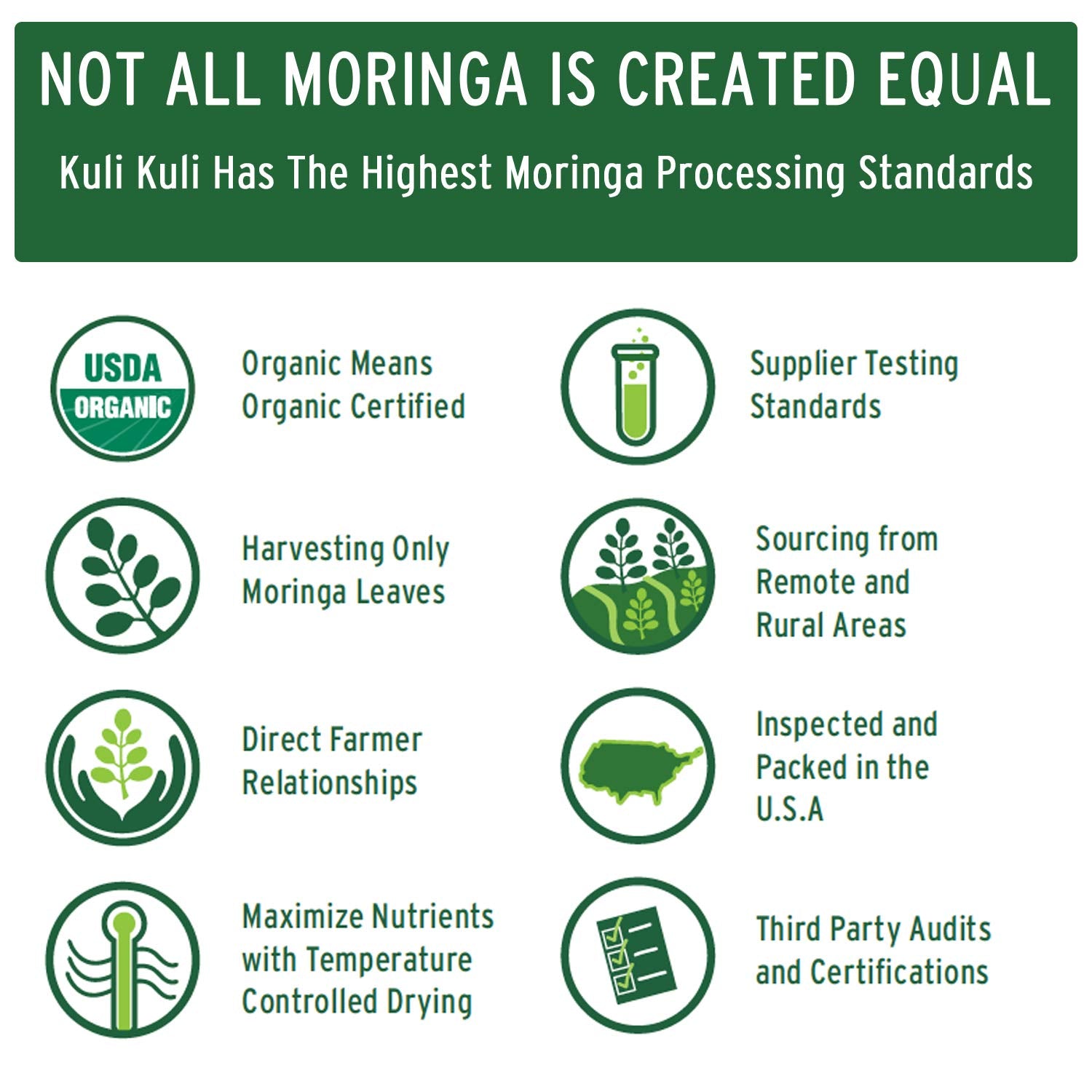 Organic Moringa Oleifera Leaf Powder for Smoothies & Tea, USDA Certified & Non-GMO, 0.4oz Pack of 20 - Kuli Kuli Moringa Powder