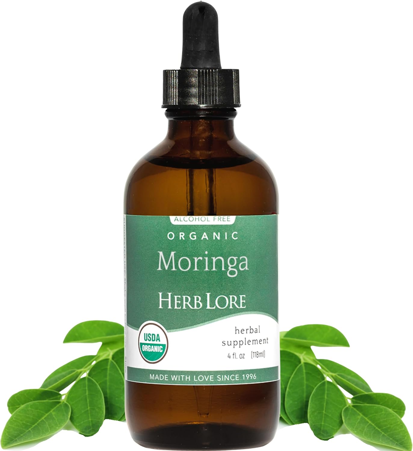 Organic Moringa Tincture for Breastfeeding Support - Liquid Supplement Drops (4 fl oz) by Herb Lore