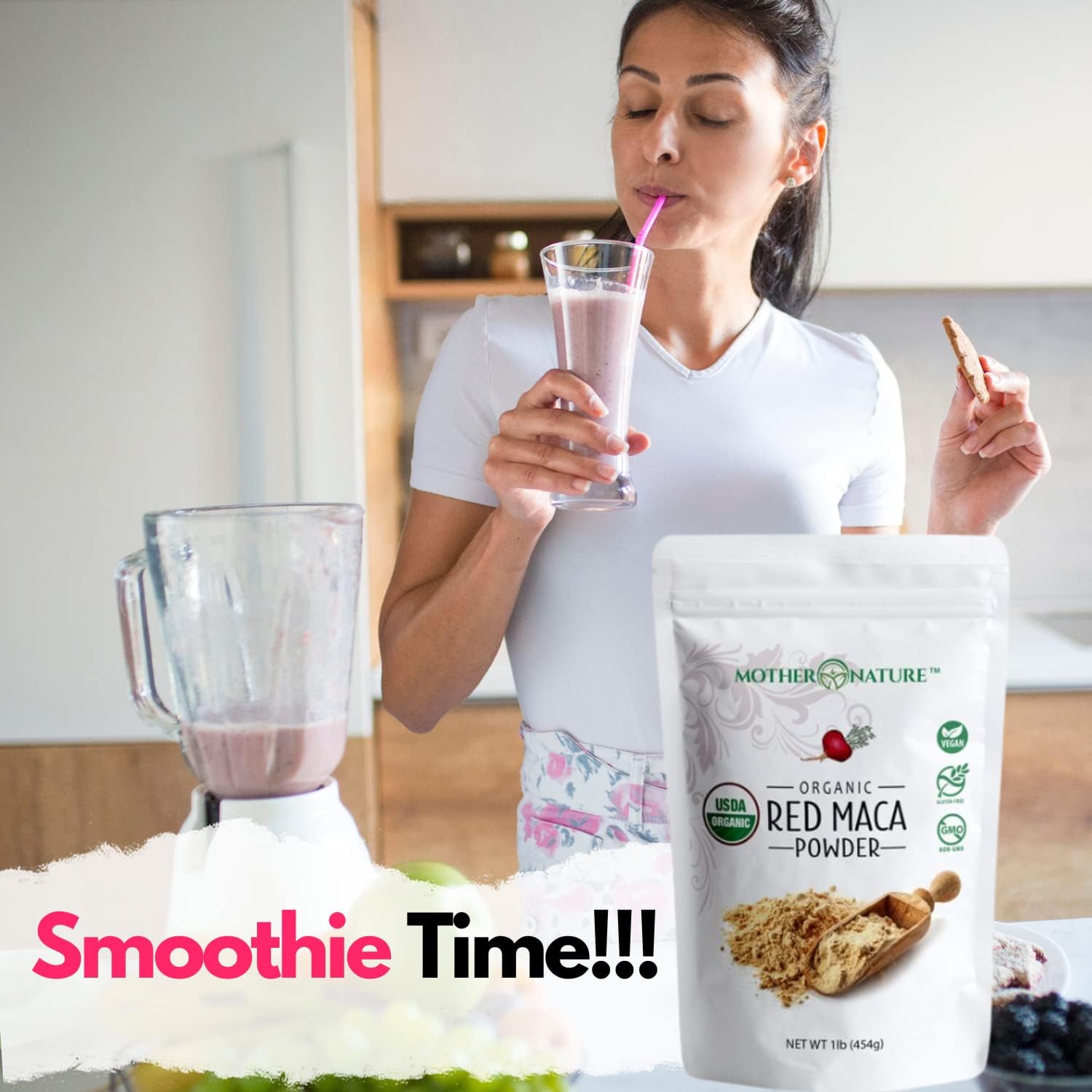 Organic Mother Nature Superfood Bundle: Aguaje & Red Maca for Healthy Hair & Skin - Rich in Vitamins & Minerals - Non-GMO & Organic - Boost Wellness