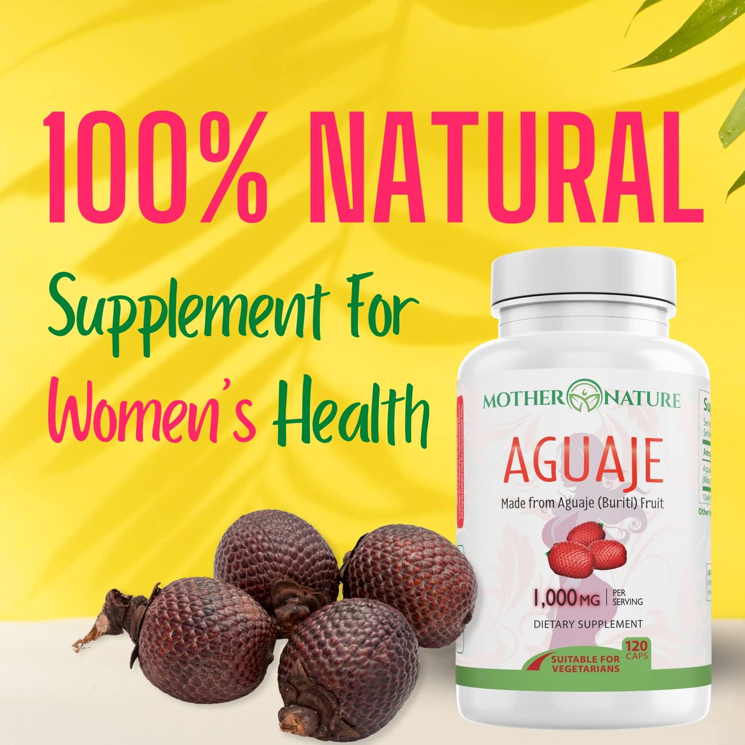 Organic Mother Nature Superfood Bundle: Aguaje & Red Maca for Healthy Hair & Skin - Rich in Vitamins & Minerals - Non-GMO & Organic - Boost Wellness