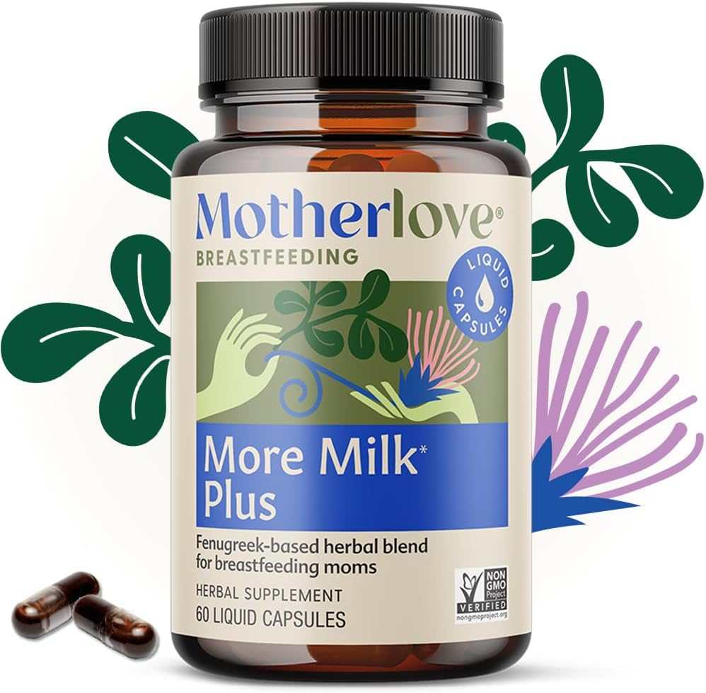 Organic Motherlove More Milk Plus Liquid Caps - Fenugreek Lactation Supplement for Breast Milk Supply - Non-GMO, Vegan, Soy-Free - BoostGo Australia