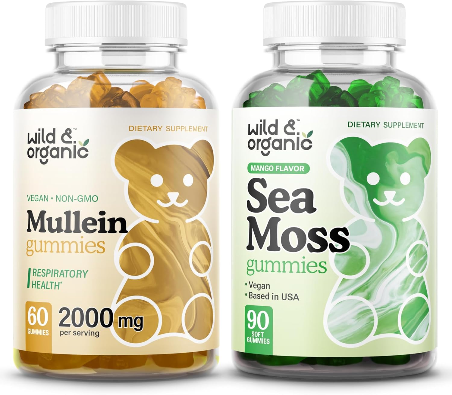 Organic Mullein and Sea Moss Gummies for a Wild Boost