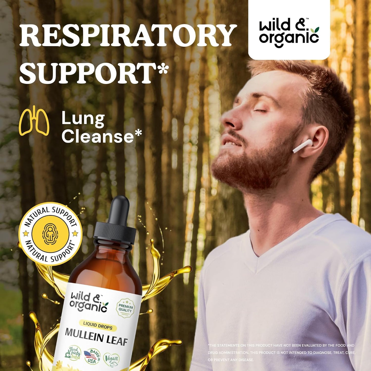 Organic Mullein Drops and Chlorophyll Gummies Bundle - 4 oz and 60 Chews - BoostGo Australia