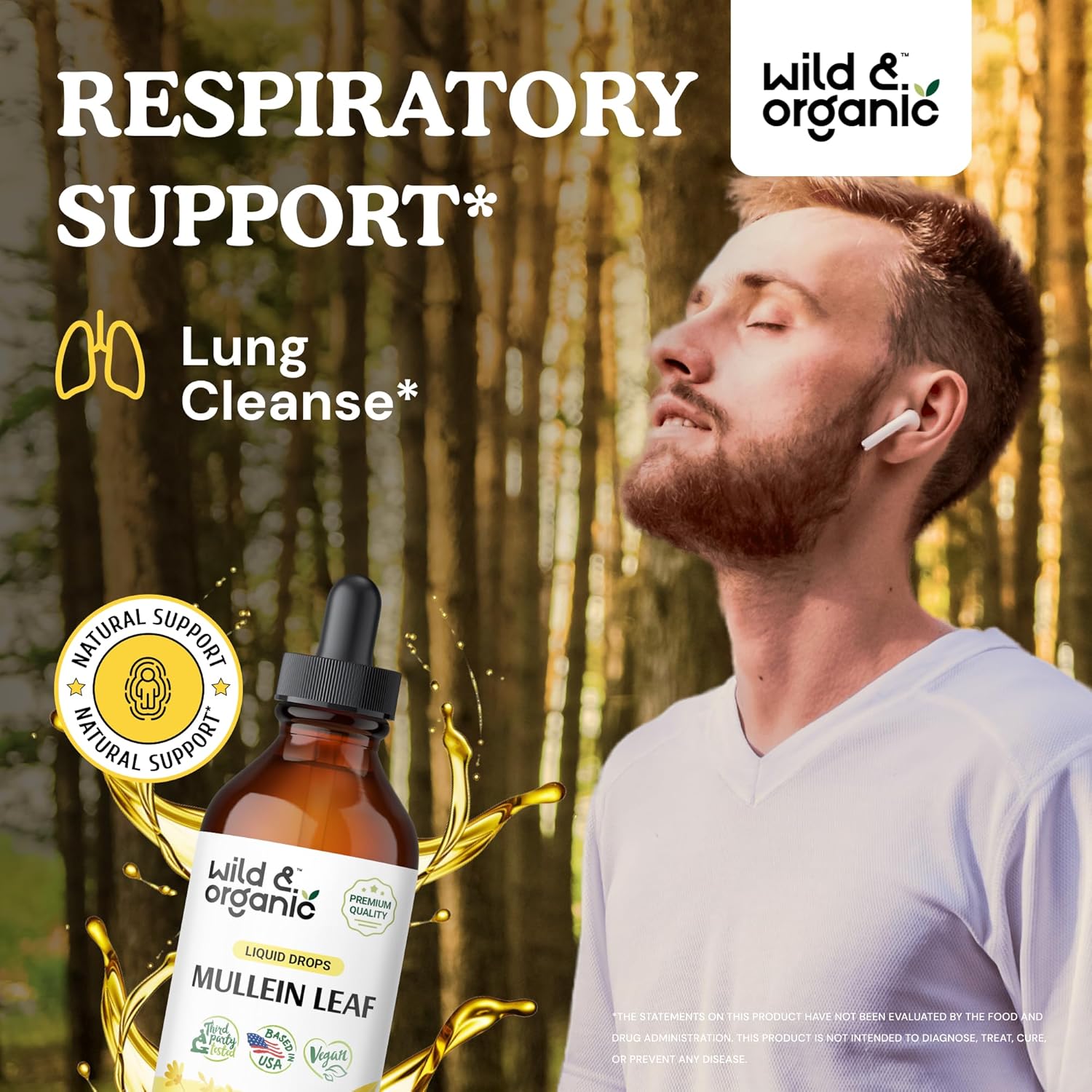 Organic Mullein Drops and Chlorophyll Gummies Bundle - 4 oz and 60 Chews - BoostGo Australia