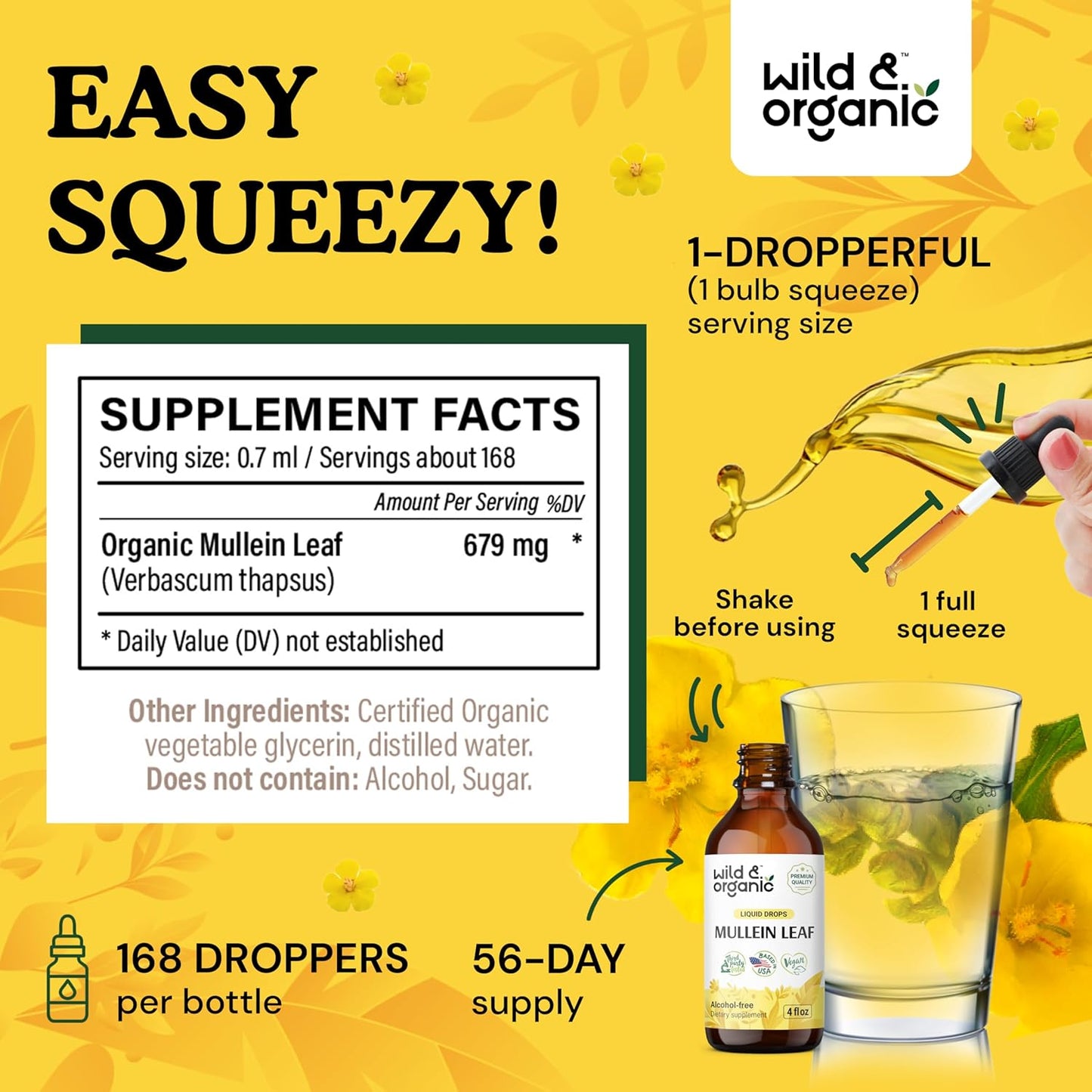 Organic Mullein Drops and Chlorophyll Gummies Bundle - 4 oz and 60 Chews - BoostGo Australia