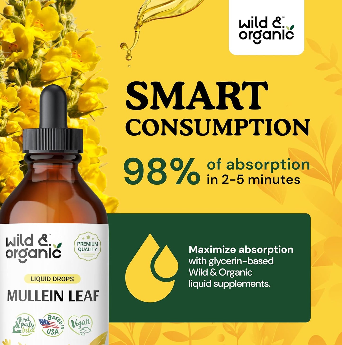 Organic Mullein Drops and Chlorophyll Gummies Bundle - 4 oz and 60 Chews - BoostGo Australia