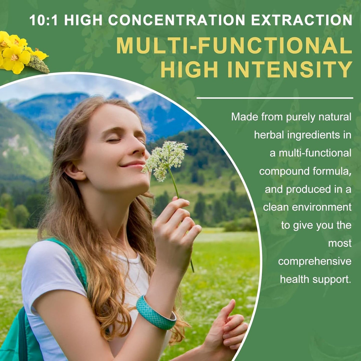 Organic Mullein Leaf Liquid Drops for Lung Health - Herbal Extract Supplement - Non-GMO, Vegan Formula - 4oz Bottle