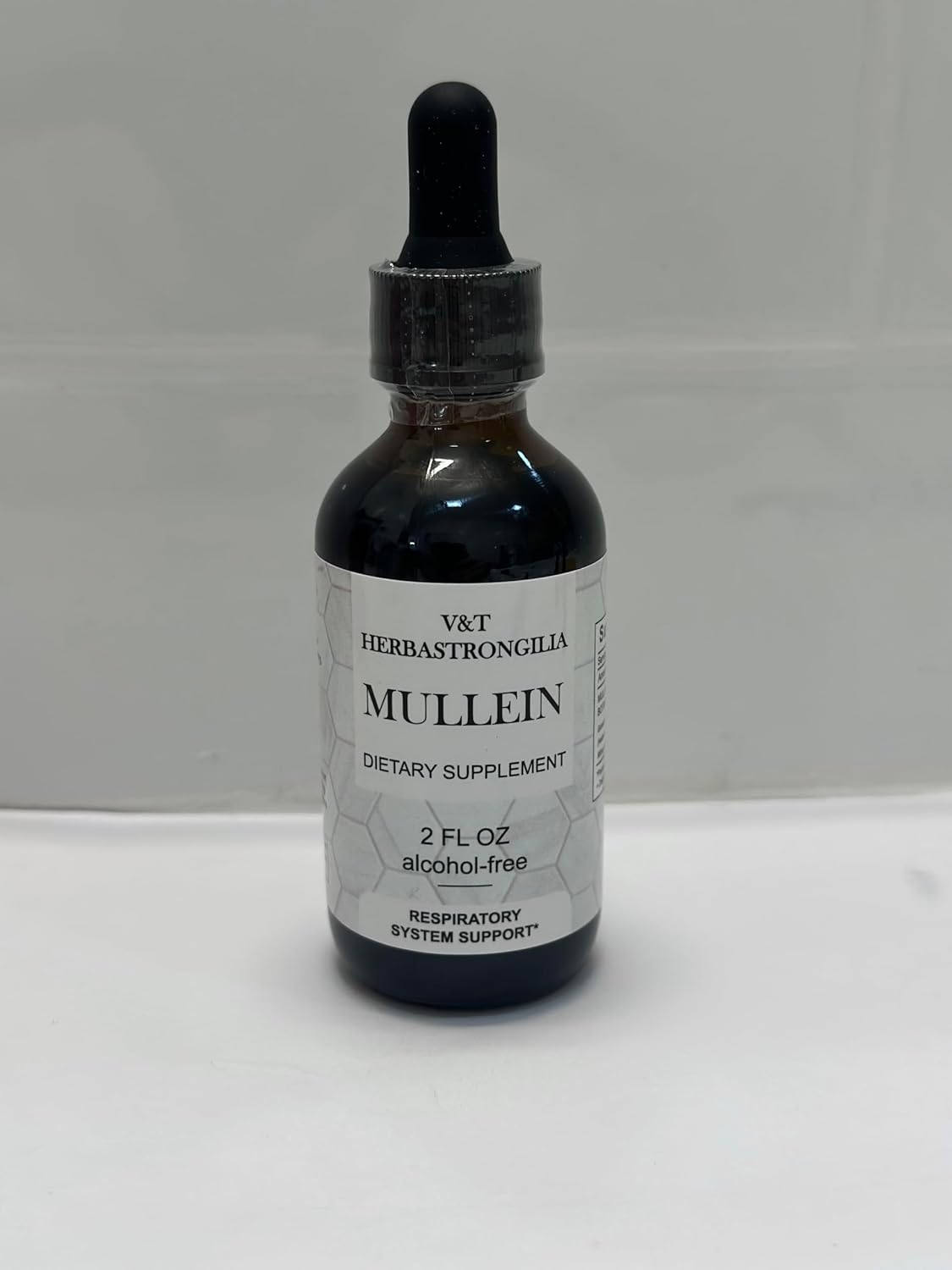 Organic Mullein Leaf Tincture Drops - 2fl oz Alcohol-Free Liquid Extract for Lung Cleanse, Immune & Respiratory Support - Vegan Herbal Supplement