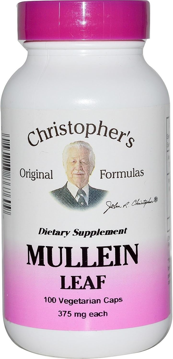 Organic Mullein Leaves Supplement - 400mg - 100 Veg Capsules by DAONEG Christopher