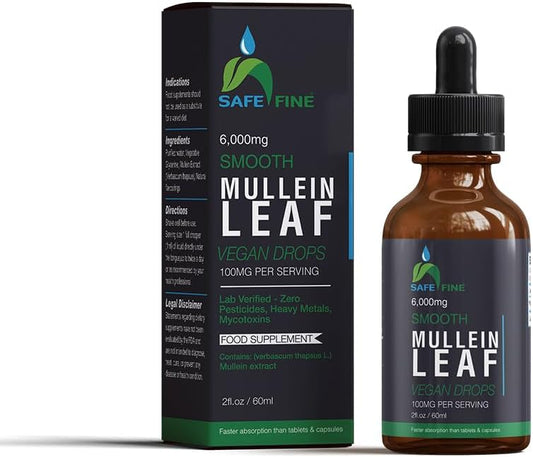 Organic Mullein Tincture Drops - Respiratory Health, Lung Support, Alcohol-Free, Vegan, Non-GMO - 2 fl oz - Sleep Aid & Immune Boost