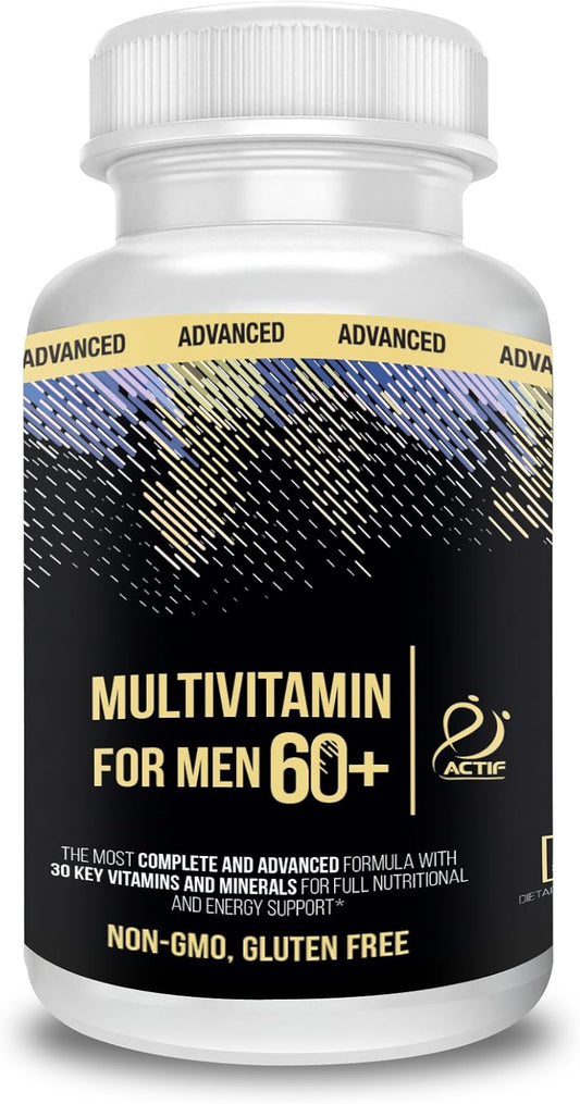 Organic Multivitamin for Men 60+ | 30 Vitamins & Herbs | Non-GMO | Made in USA | 120 Count