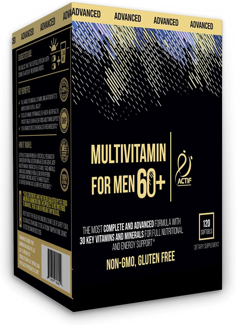 Organic Multivitamin for Men 60+ | 30 Vitamins & Herbs | Non-GMO | Made in USA | 120 Count