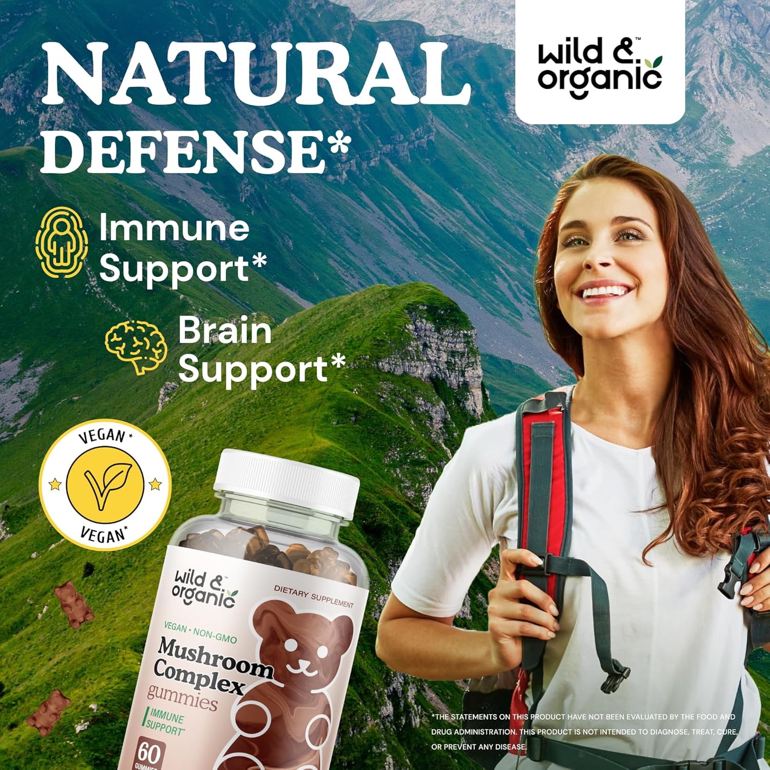 Organic Mushroom and Ashwagandha Gummies - Wildcrafted and Natural Formula - BoostGo Australia