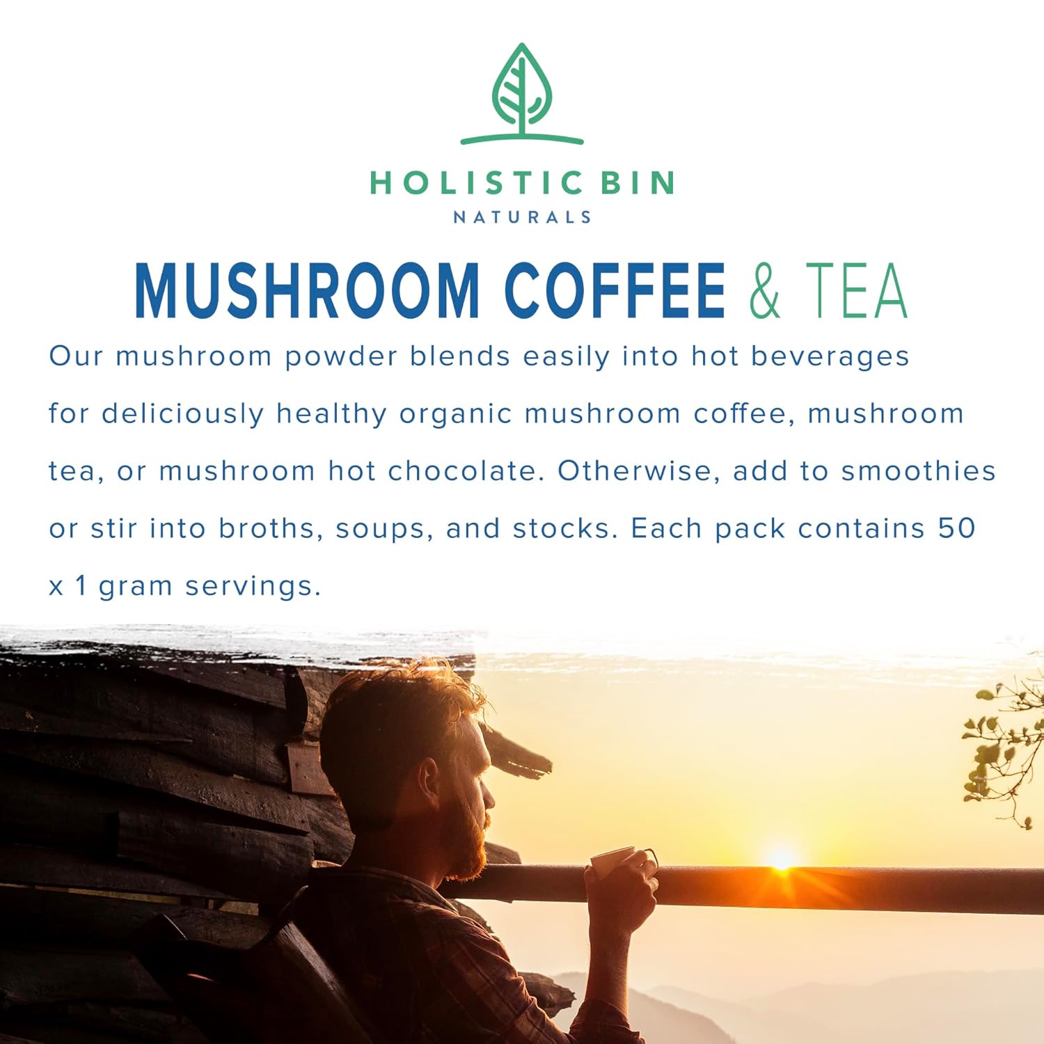 Organic Mushroom Blend Powder with 19 Wild Harvested Varieties | Adaptogenic Mushrooms Supplement | Made in USA