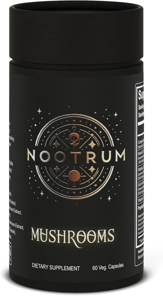 Organic Mushroom Capsules - Lion's Mane, Cordyceps, Reishi Blend, 30 Day Supply