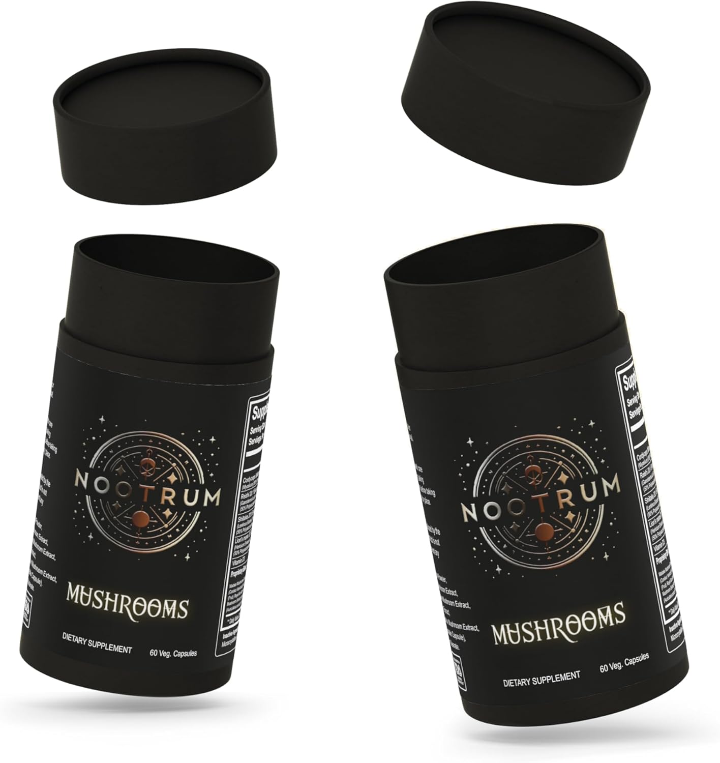 Organic Mushroom Capsules - Lion's Mane, Cordyceps, Reishi Blend, 30 Day Supply