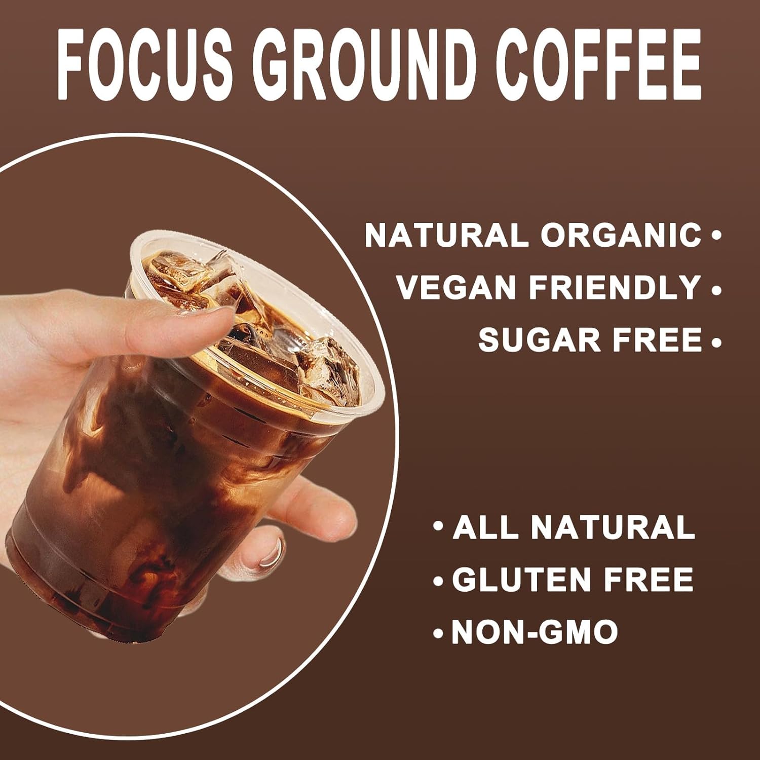 Organic Mushroom Coffee Blend with Lion's Mane, Reishi, Cordyceps, Chaga & Turkey Tail - Gut Health, Immunity & Brain Boost - 5.11 oz