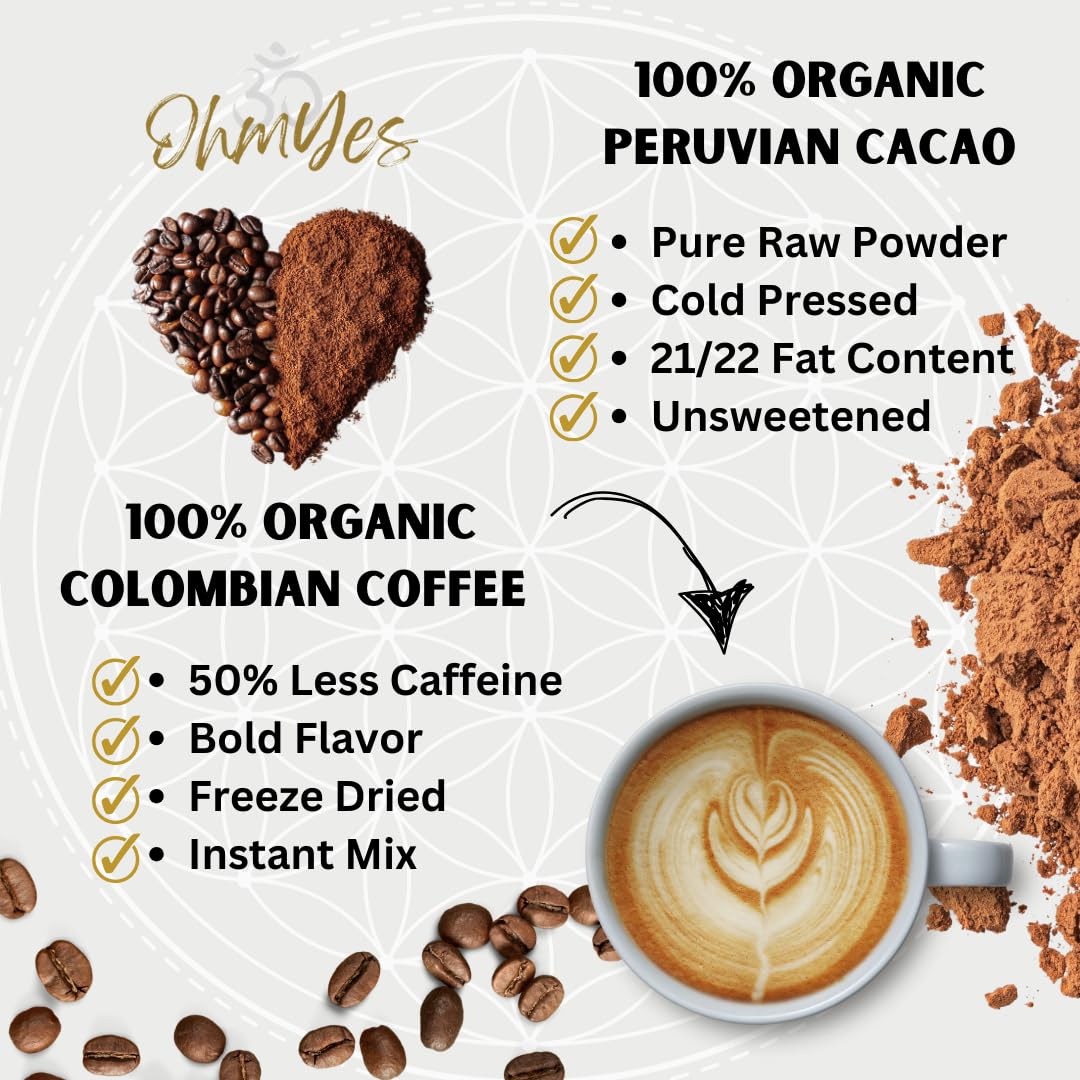 Organic Mushroom Coffee with Cacao Powder - 11 Nootropic Mushrooms, Instant Powder | 99 Servings - BoostGo Australia