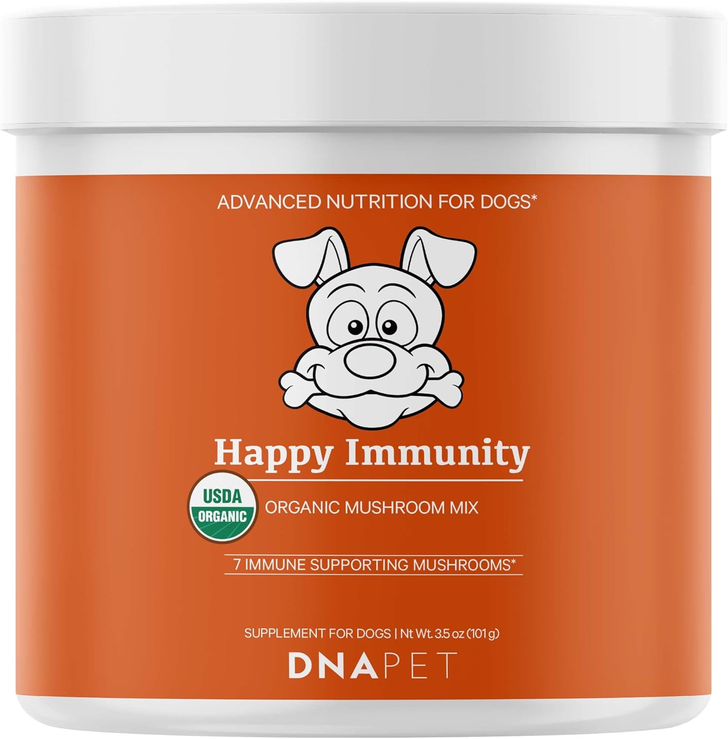 Organic Mushroom Complex for Dogs - Immunity Boosting Vegan Supplement with Cordyceps, Shiitake, and Reishi - Non-GMO and USDA Certified - 3.5 oz