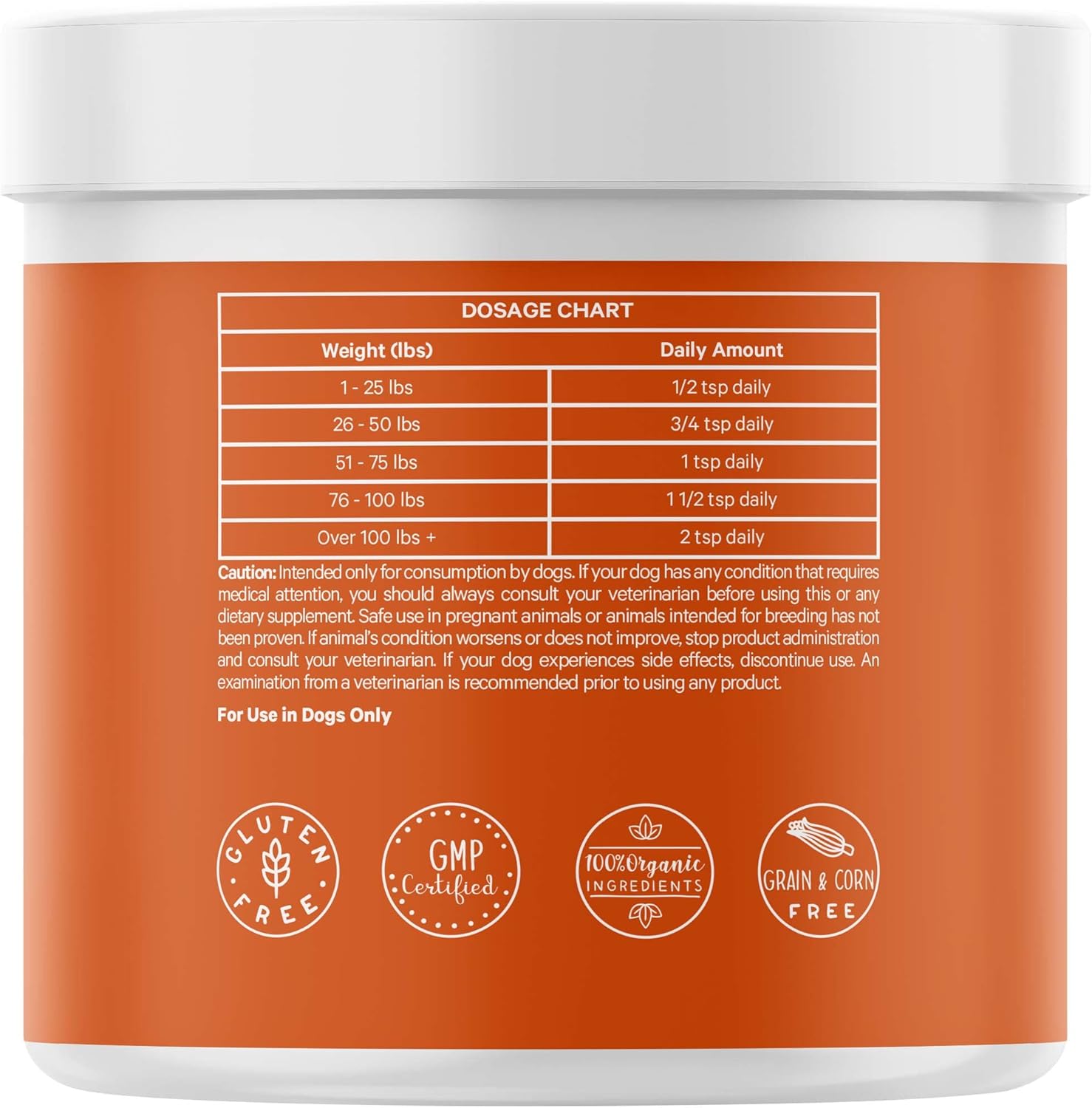 Organic Mushroom Complex for Dogs - Immunity Boosting Vegan Supplement with Cordyceps, Shiitake, and Reishi - Non-GMO and USDA Certified - 3.5 oz