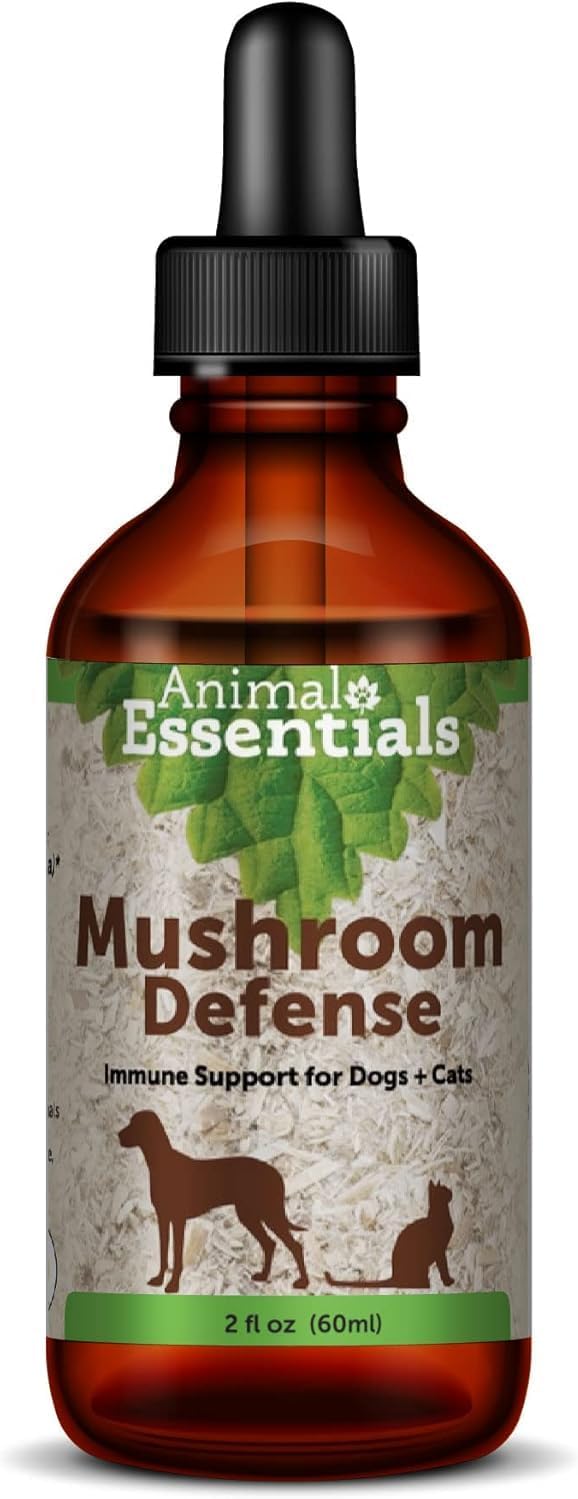 Organic Mushroom Defense for Dogs & Cats - Immune System Support, Natural Antioxidant, All Ages, 2 Fl Oz