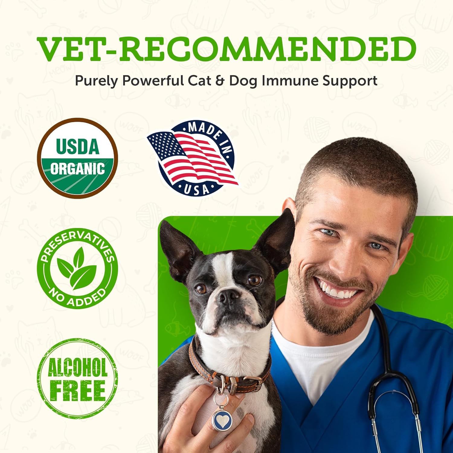 Organic Mushroom Defense for Dogs & Cats - Immune System Support, Natural Antioxidant, All Ages, 2 Fl Oz