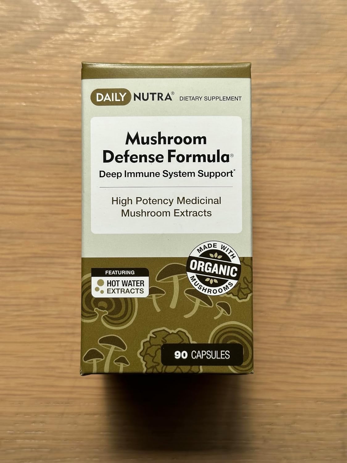 Organic Mushroom Defense Formula - Immune Support Supplement with Reishi, Chaga, Maitake, Shiitake & Turkey Tail - 90 Capsules (3-Pack)