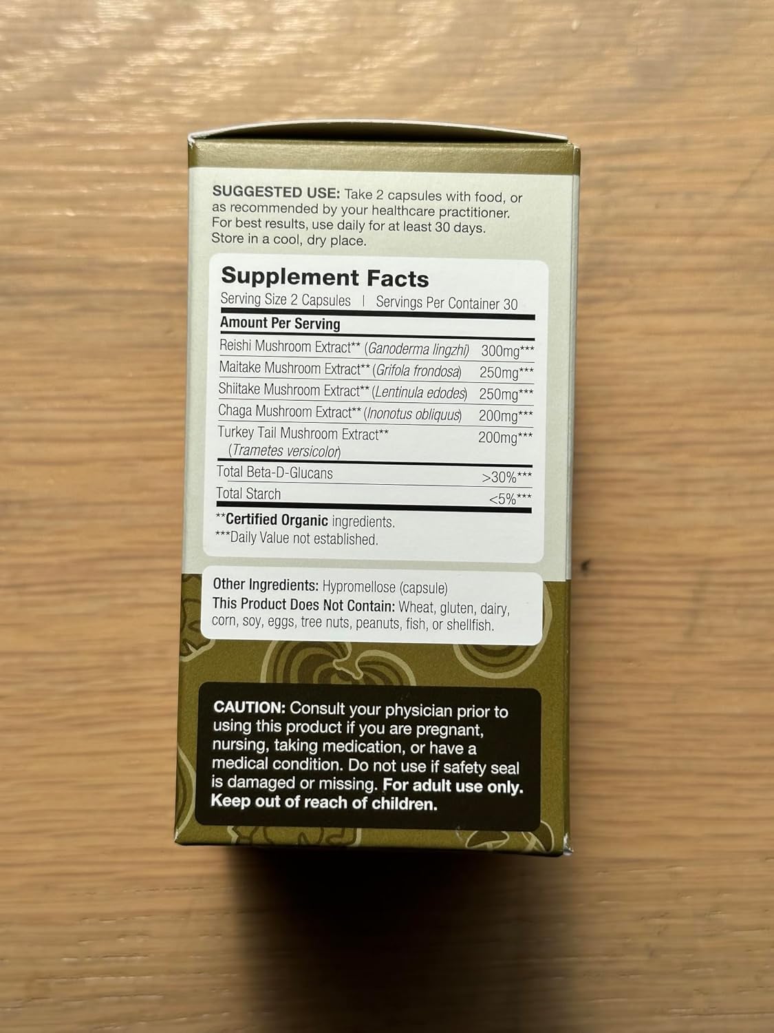 Organic Mushroom Immune Support Supplement - DailyNutra Mushroom Defense Formula with Reishi, Chaga, Maitake, Shiitake & Turkey Tail - 60 Capsules