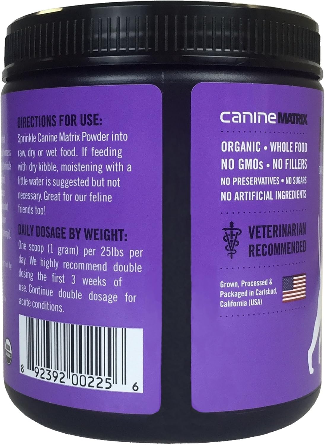 Organic Mushroom Supplement for Dogs - Daily Immune Support, 200g - Mushroom Matrix Canine Formula