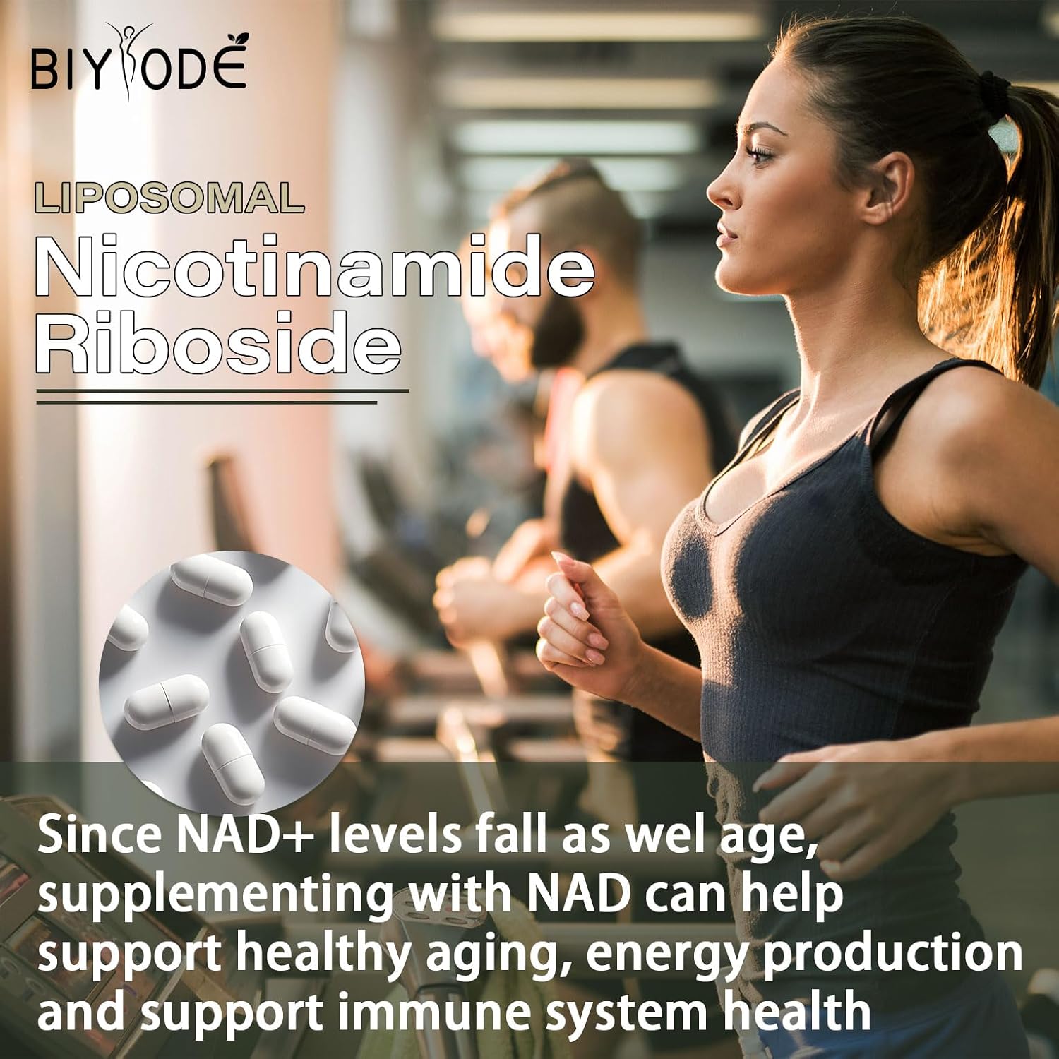 Organic NAD+ Nicotinamide Liposomal Supplement with Riboside, Resveratrol, Quercetin - 900MG Energy Boost (80 Capsules)