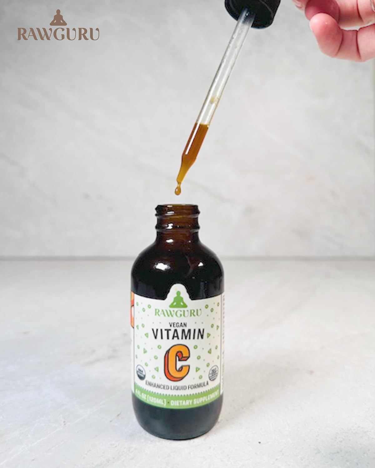 Organic Nano-Processed Vitamin C Tincture with Trace Minerals - Immune Support Supplement - Vegan Drops - 30 Servings per Bottle - Pack of 3