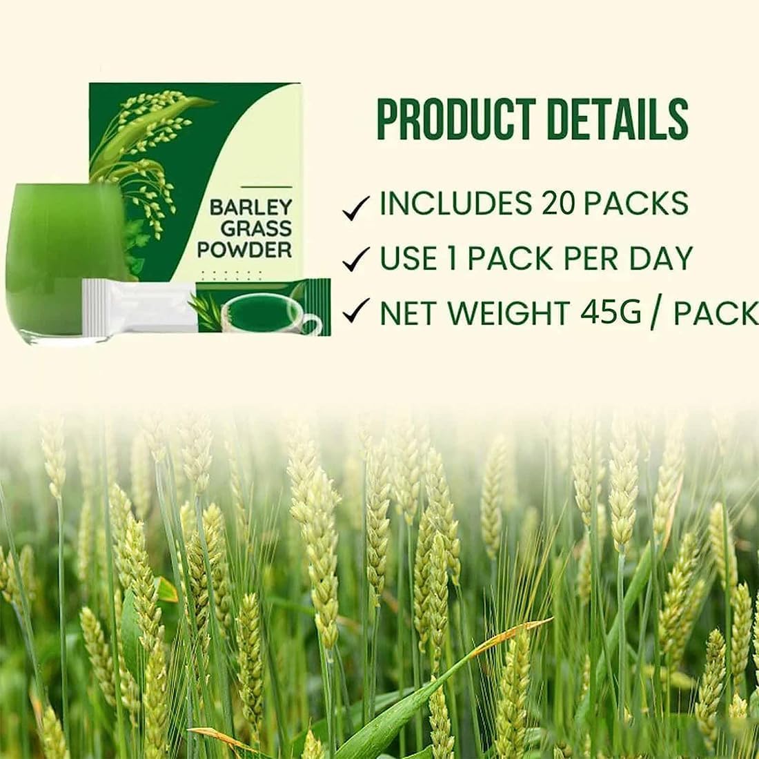 Organic Naveta Barley Grass Powder - 100% Pure, Good for Health - 1 Bag