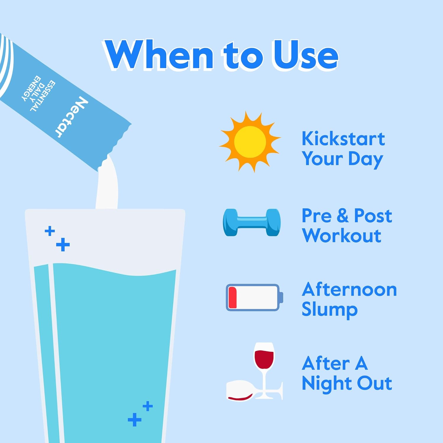 Organic Nectar Energy Booster with Caffeine, B12, Electrolytes - Sugar Free & Zero Calorie - Healthy Coffee & Energy Drink Alternative - Hydration & Energy Supplement (Tropical Flavor, 30 Packets)