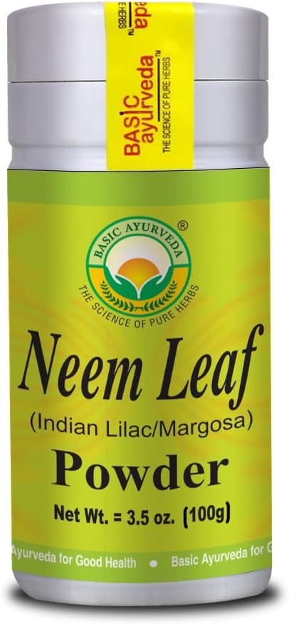 Organic Neem Leaf Powder - 3.53 Oz - Ayurvedic Herbal Supplement - Raw Azadirachta Indica Leaves Powder for Purification & Health