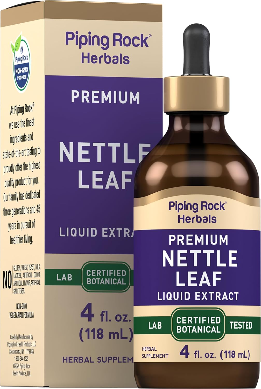 Organic Nettle Leaf Extract - 4 fl oz Liquid Supplement - Premium Herbal Botanical - Alcohol and Gluten Free - Non-GMO