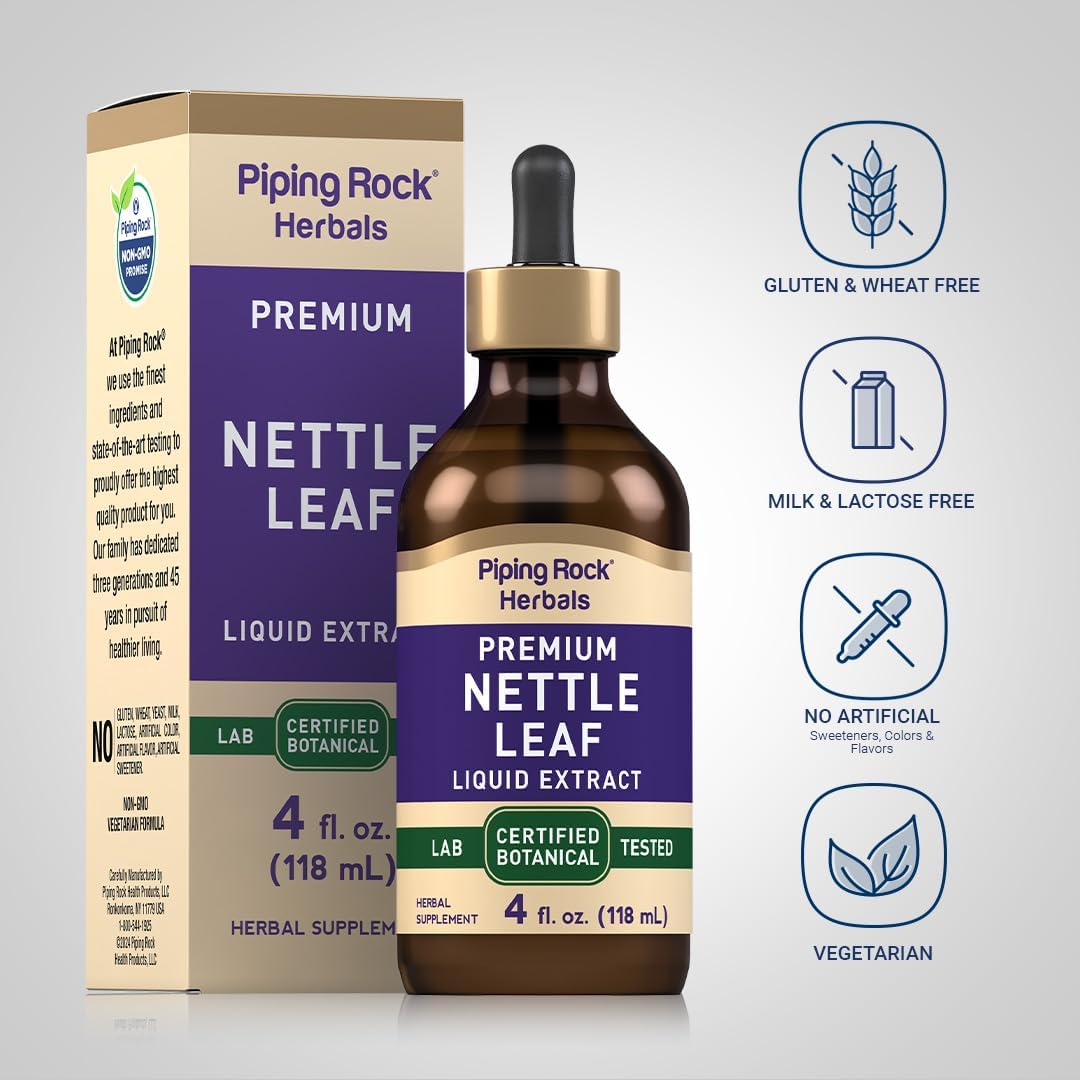 Organic Nettle Leaf Extract - 4 fl oz Liquid Supplement - Premium Herbal Botanical - Alcohol and Gluten Free - Non-GMO