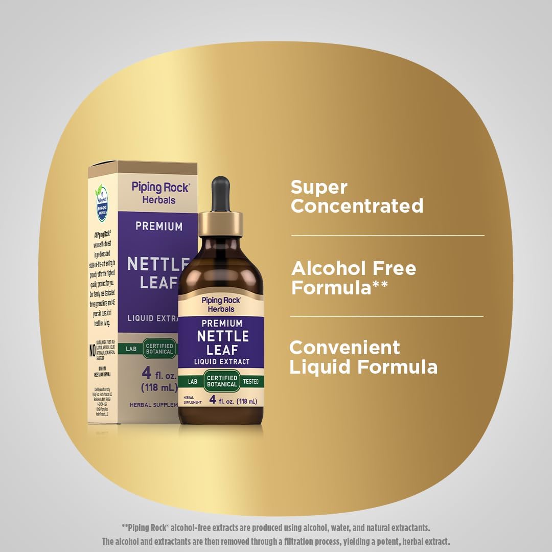 Organic Nettle Leaf Extract - 4 fl oz Liquid Supplement - Premium Herbal Botanical - Alcohol and Gluten Free - Non-GMO