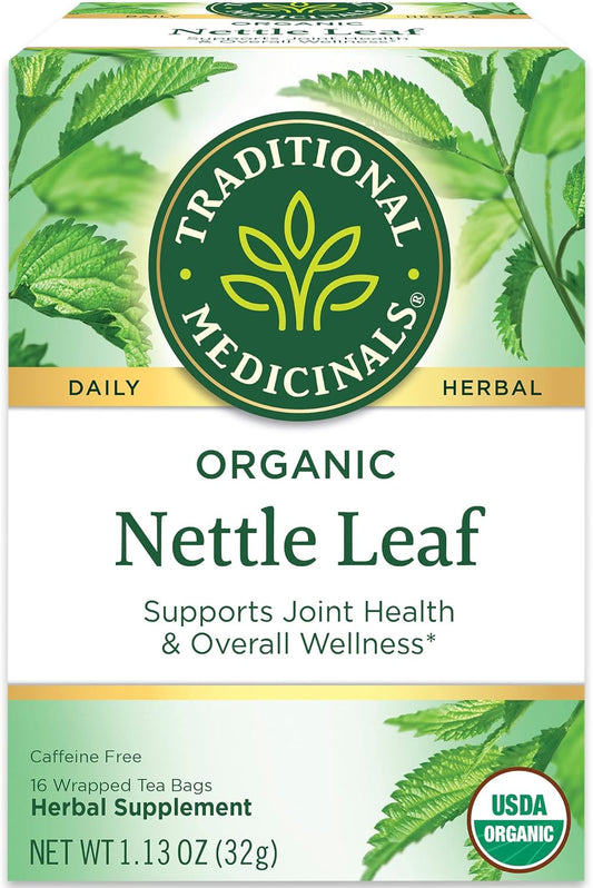 Organic Nettle Leaf Herbal Tea for Joint Health & Wellness - Pack of 2 (32 Tea Bags)