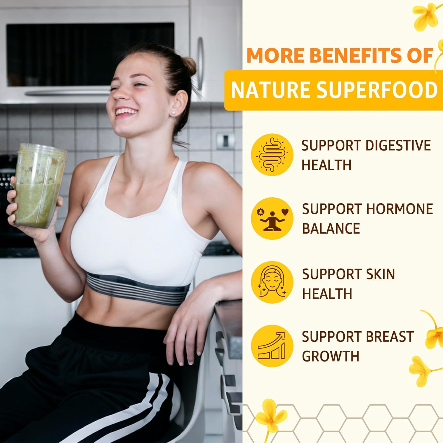 Organic Nextdia Bee Pollen Gummies with 1000mg NAC + 600mg N-Acetyl Cysteine Supplement