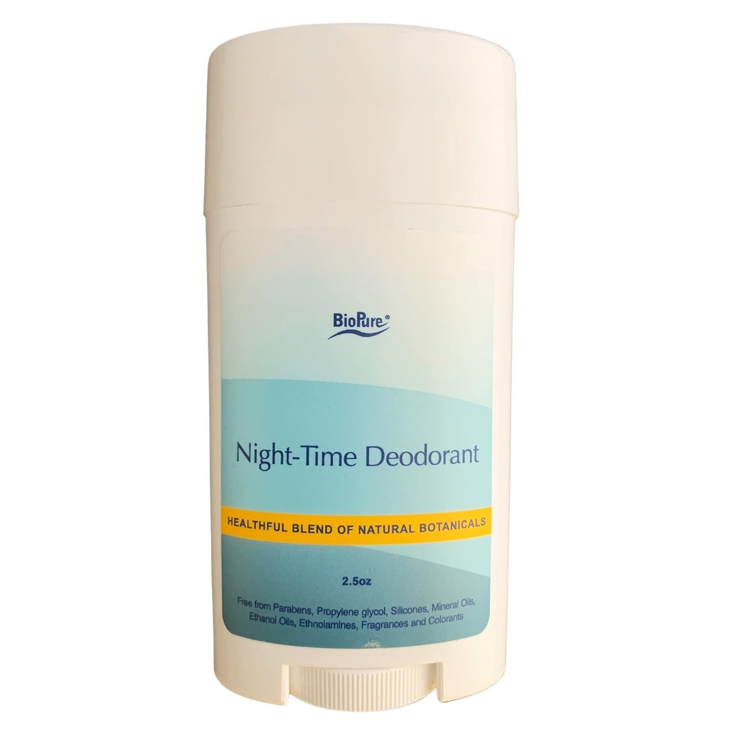 Organic Night-Time Deodorant with Botanicals, Emollients, and Herbal Extracts - Balances pH, Reduces Odors, Detoxes Skin, Supports Lymphatic Circulation - 2.5oz