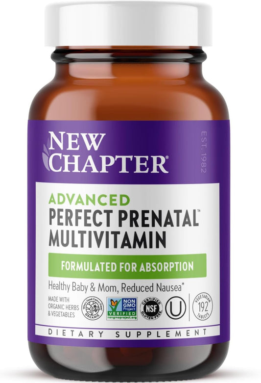 Organic Non-GMO Prenatal Vitamins for Healthy Baby & Mom - 192ct with Folate, Iron, Vitamin D3 + Ginger for Pregnancy - BoostGo Australia